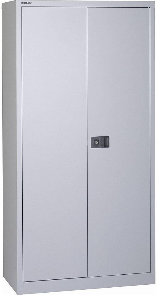 UNIVERSAL Flügeltürenschrank, HxBxT 1806 x 914 x 400 mm, 3 Fachböden, 4 Ordnerhöhen, lichtgrau BISLEY