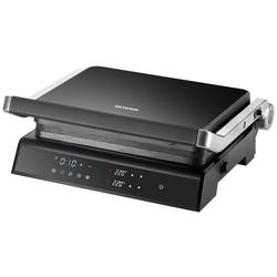 Severin SEVINI Comfort KG2399 Elektro Kontaktgrill mit Display Schwarz/Silber