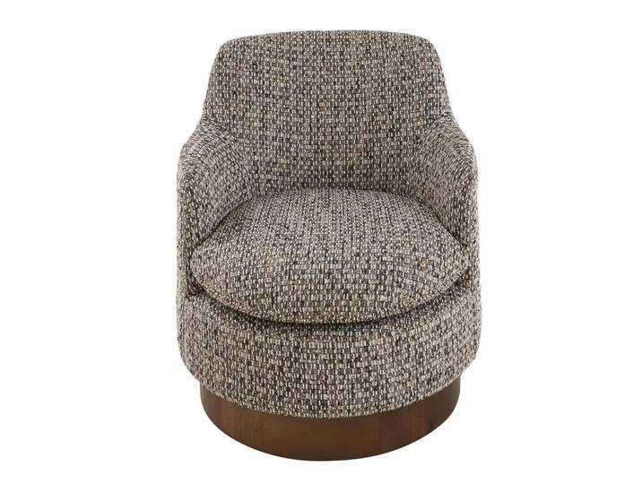 Signature Tweed-Drehsessel brauner 75/75/75 cm, Braun, 75x75x77 cm, Wohnzimmer, Sessel, Polstersessel