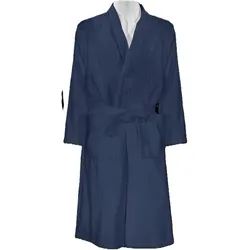 Bademantel Schalkragen - blau