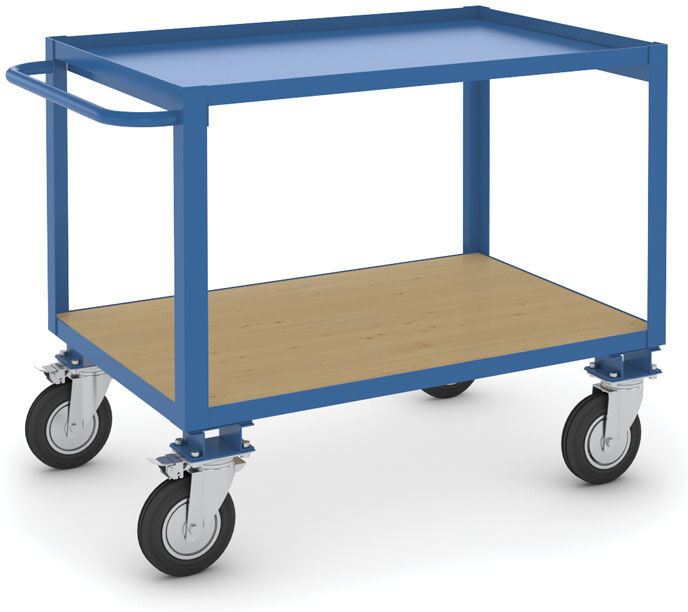 B2B Partner Tischwagen 800 x 1200 mm, 2 Etagen, Griff