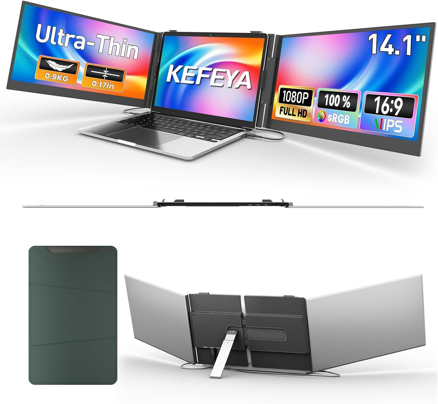 Selius Portable Monitor - Ultradun Extern Beeldscherm voor Laptop