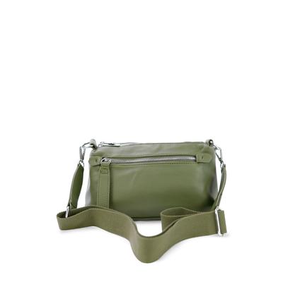 Schultertasche HARPA "BRIAR", Damen, Gr. B/H/T: 27cm x 16cm x 27cm, grün (olivgrün), Baumwolle, unifarben, Taschen Schultertasche, mit vielen Fächern