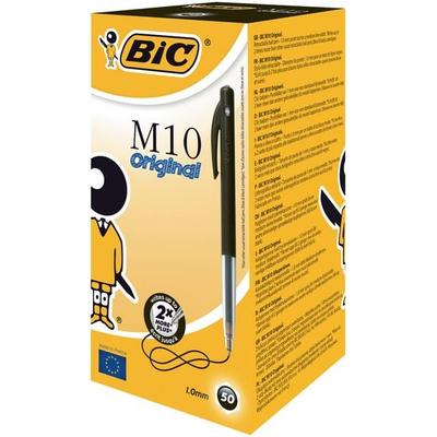 BIC Kugelschreiber M10 0.4mm schwarz, 50er Set