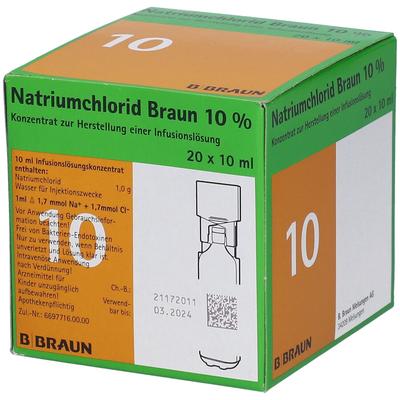 Natriumchlorid 10% Braun MPC Infusionslsg.-Konz. 20x10 ml Infusionslösungskonzentrat