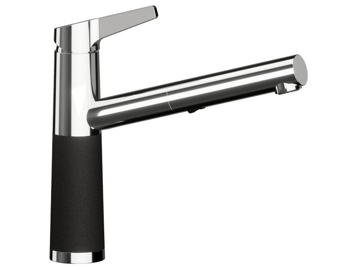 Schock Küchenarmatur Sc-510, Graphit, Metall, Stein, 5.2x23.3x20.9 cm, flexible Anschlussschläuche, schwenkbarer Auslauf, Küchen, Küchenausstattung, Küchenarmaturen