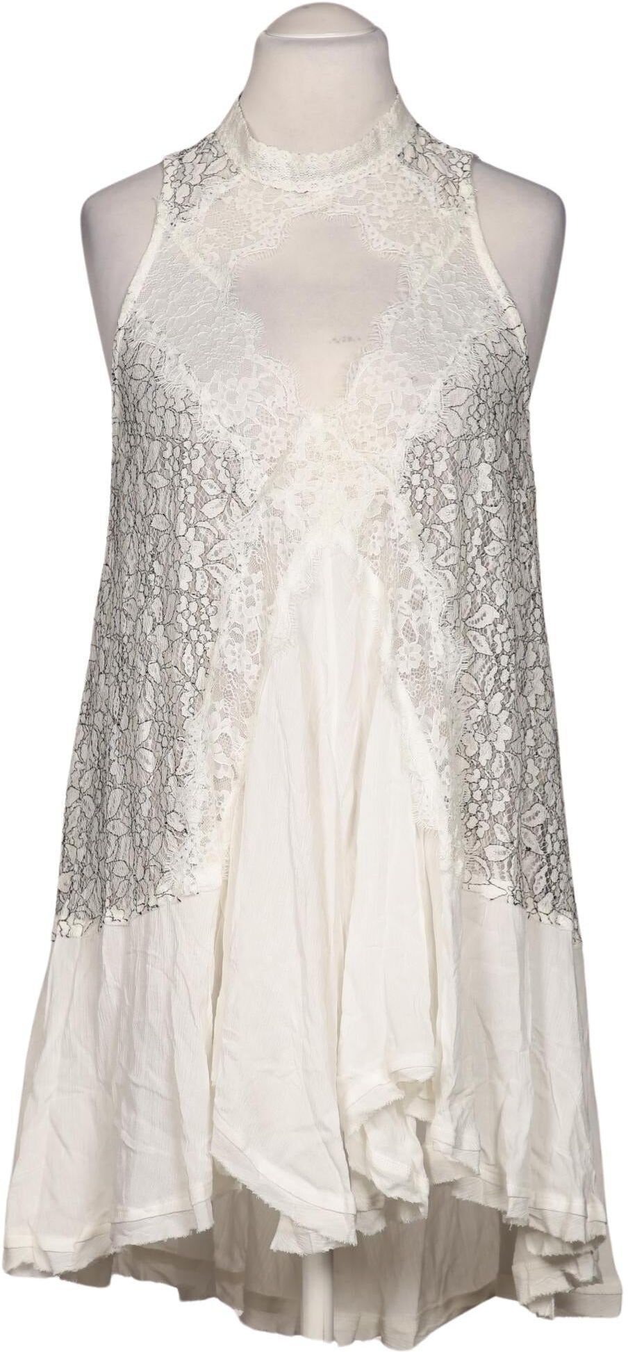 Free People Damen Bluse, Cremeweiß, Gr. L, Viskose / Synthetik - Second Hand