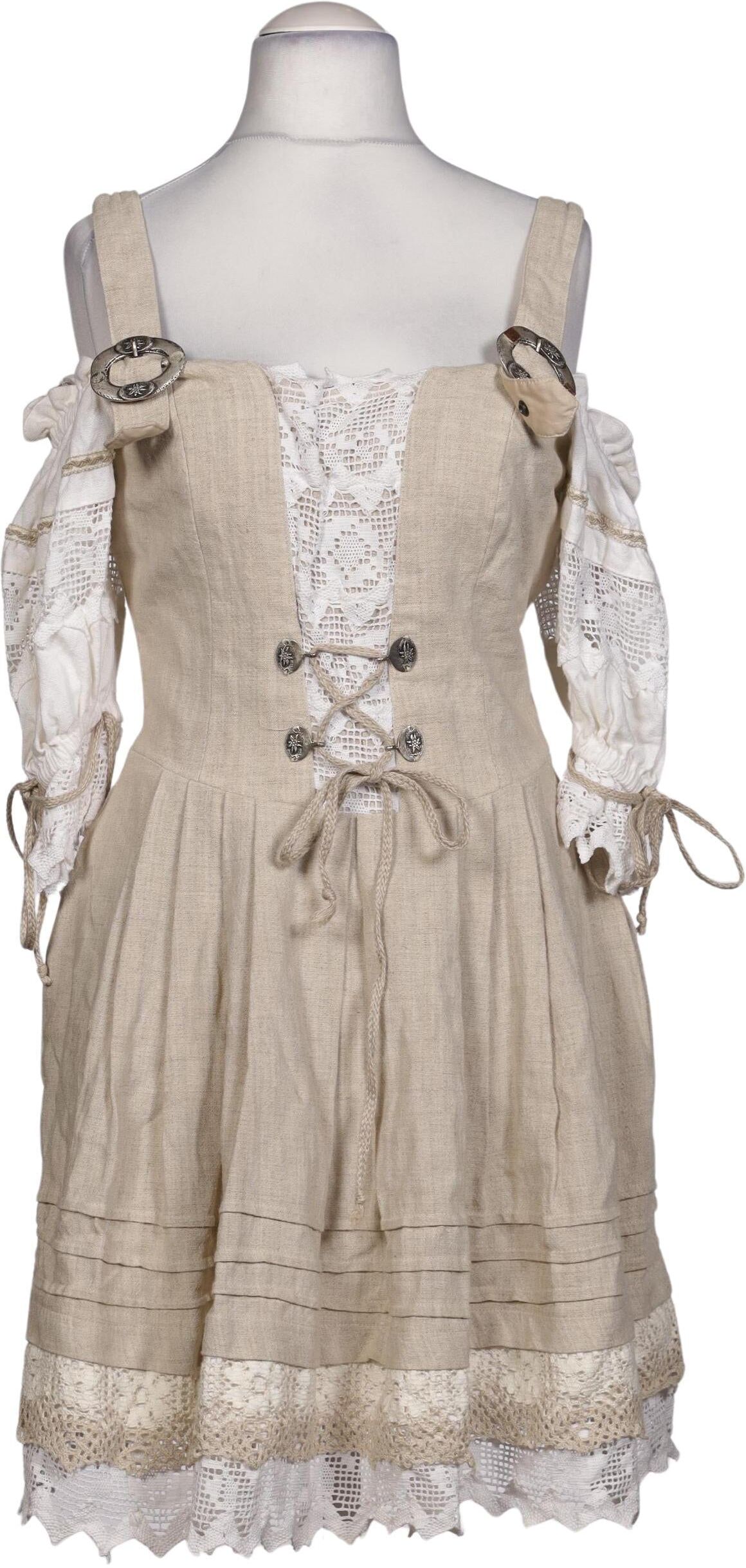 Country Line Damen Kleid, Beige, Gr. EU 38, Viskose / Leinen / Baumwolle - Second Hand
