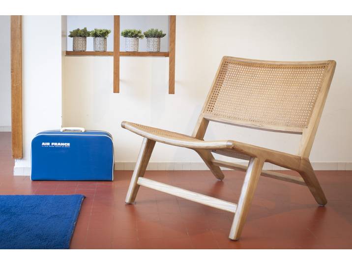 Fauteuil en cannage naturel Thisted