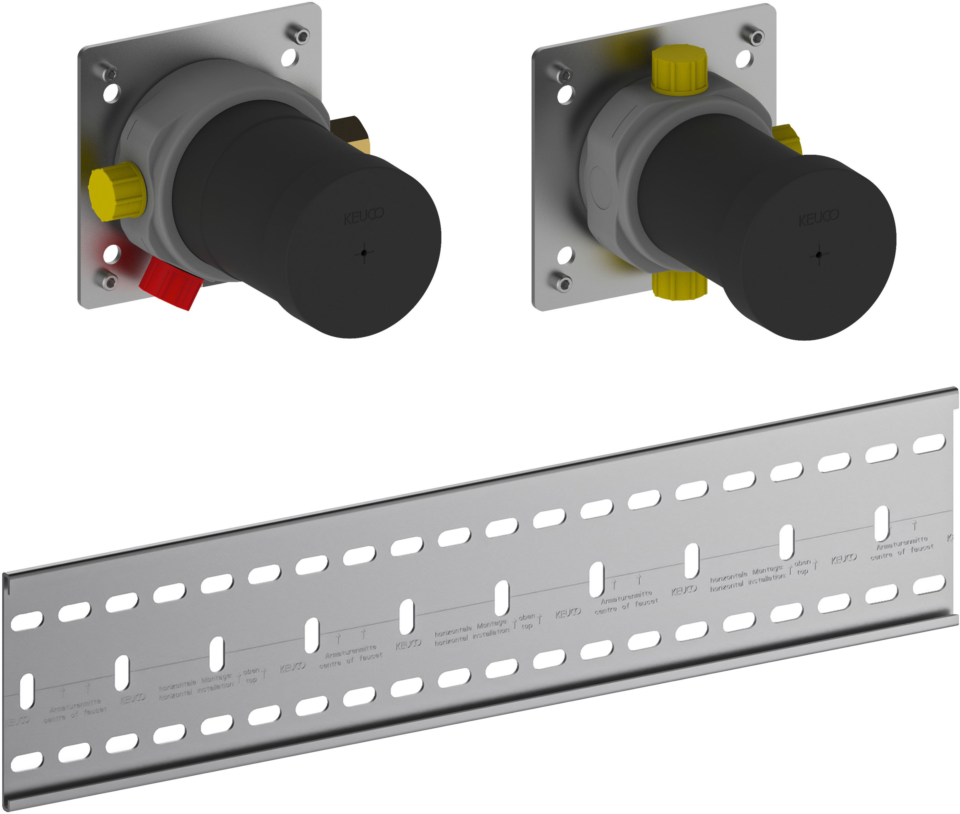 Keuco kit de corps de base 59953003170 pour raccord thermostatique, pour 3 consommateurs