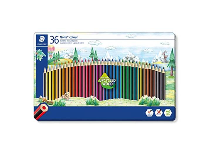 STAEDTLER Noris colour 185 Kleurpotloden – 36 kleuren, metalen etui