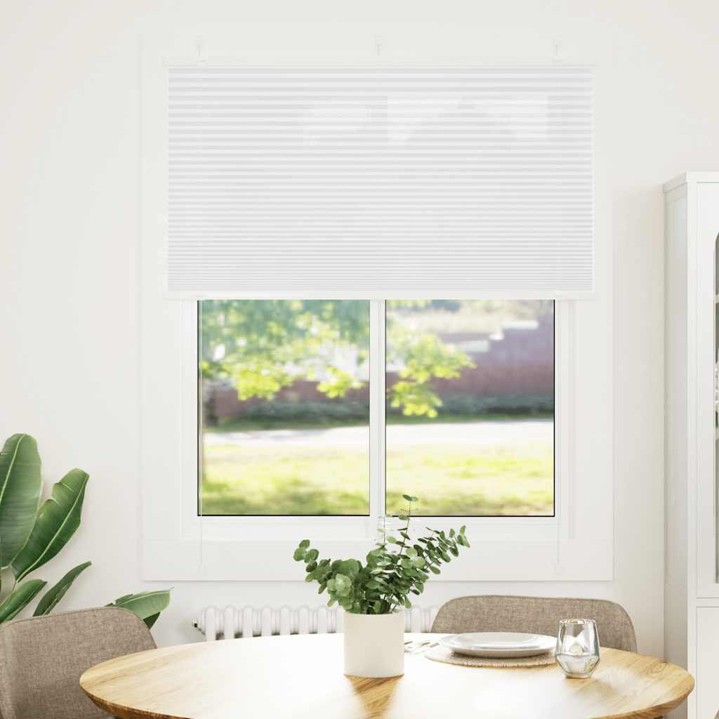 Metro Room Darkening Pleated Shade White 110cmW x 150cmL