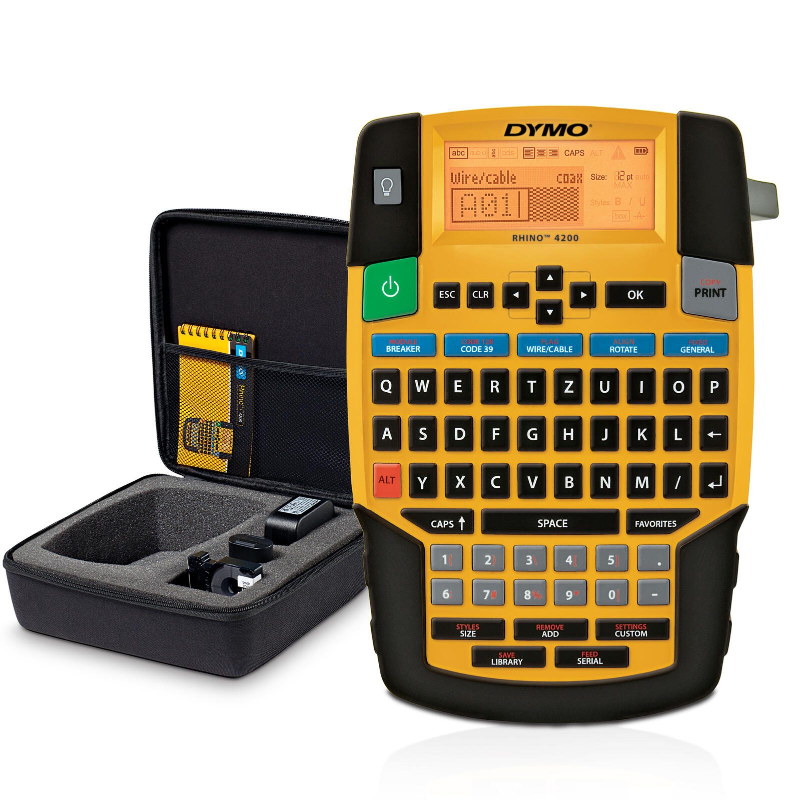 DYMO® Rhino 4200 - Industrielles Beschriftungsgerät, QWERTZ-Tastatur, im KofferSet 1852998