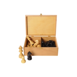 Engelhart Schachfiguren Buchsbaum schwarz-natur - Königshöhe 82 mm 257732