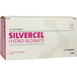 Silvercel Hydroalginat Tamponade 2.5 x 30.5 cm 5 ST