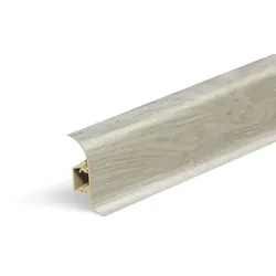 Sockelleiste „rund“ Naturel Eiche Sparta, PVC Länge 250 cm, Kantenhöhe 56 mm, NATNGF0E1
