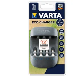 Varta Recycle Eco Charger ohne Akkus inkl. Netzteil - 1er Blister aus 50% Biomasse