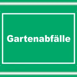 HB-Druck Gartenabfälle Mülltrennung Aufkleber mit Text A6 (105x148mm)