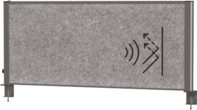 MAUL Tisch-Trennwand MAULconnecto Uplight, LED-Beleuchtung, 1200 x 500 mm, anthrazit