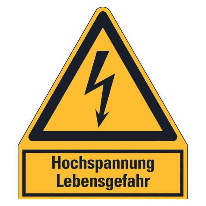 Hein 172863 Warn-Kombischild Hochspannung Lebensgefahr Kunststoff (172863)