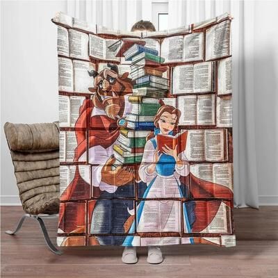 Uplift Picks Beauty And The Beast Flannel Throw Blanket Soft Cozy Sofa Blanket 08 70x100cm (27x39in)