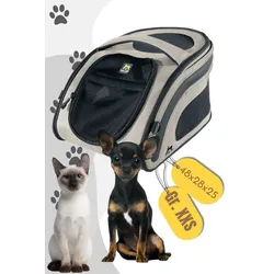 Maelson Snuggle Kennel / Faltbare Stofftransportbox - Beige, Größe: XXS (48x28x25)