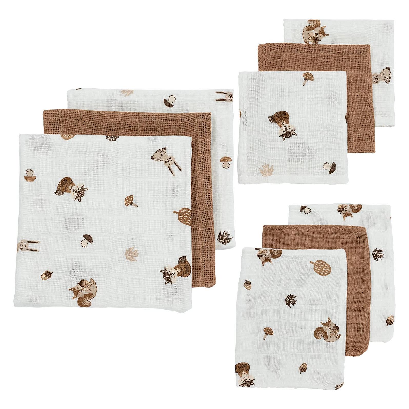 Meyco Baby Forest Animals Starterset - 9er Pack (30 x 30 cm) (B0CY2VRX1X)