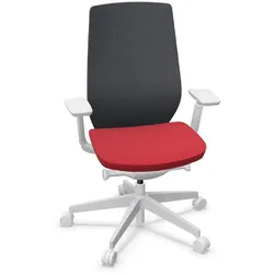 Profim Accis Pro 150 SFL Drehstuhl mit 3D-Netzrückenlehne und 3D-Sitz - Runner Dunkelgrau (60011) / Alba Rot (4027 - Extended) / Hellgrau