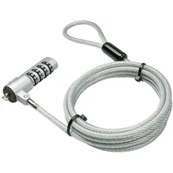 Lindy Diebstahlsicherungs-Kabel, Notebook Security, Silber