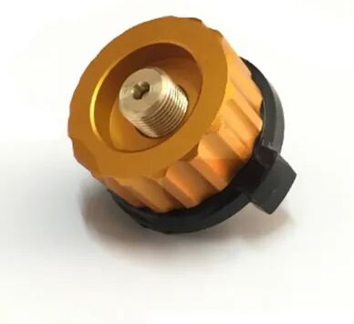 Smart Shopping Spot Camping Stove Adapter Aluminum Gas Converter For Propane Butane Outdoor Cooking gold
