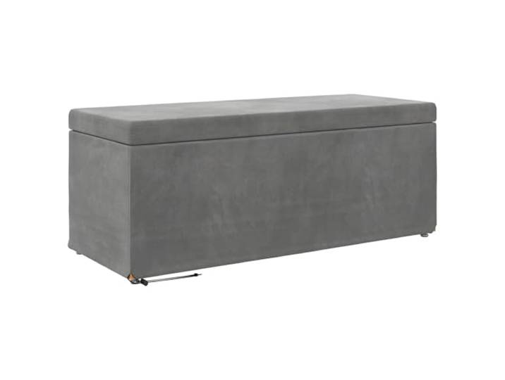 KGHFDVB Hocker Dunkelgrau 101 x 41 x 40 cm Samt und Engineering Holz Samt und Engineering Holz, rückenloses Design, für Küche und Esszimmer, Belastbarkeit 110 kg, kompakte Maße