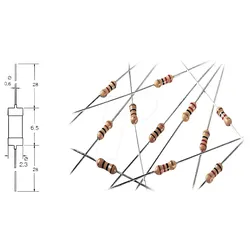 1/4W 270 - Widerstand, Kohleschicht, 270 Ohm, 0207, 250 mW, 5%