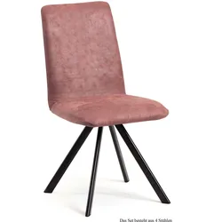 ESSZIMMERSTUHL (4er-Set) Datja 47x92x60 Schwarz/Rosewood