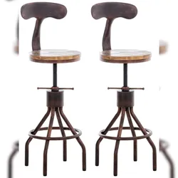 Proregal CHEFGASTRO 2er Set Barhocker MAURITIUS HxBxT 96x41x41cm Holz Bronze Barstuhl