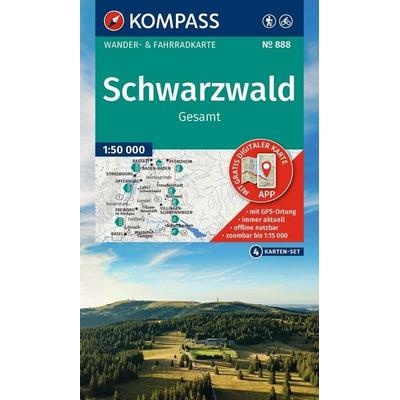 KOMPASS Wanderkarten-Set 888 Schwarzwald Gesamt (4 Karten) 1:50.000, Sonstige von , KOMPASS Freytag & Berndt, 978-3-99154-464-7