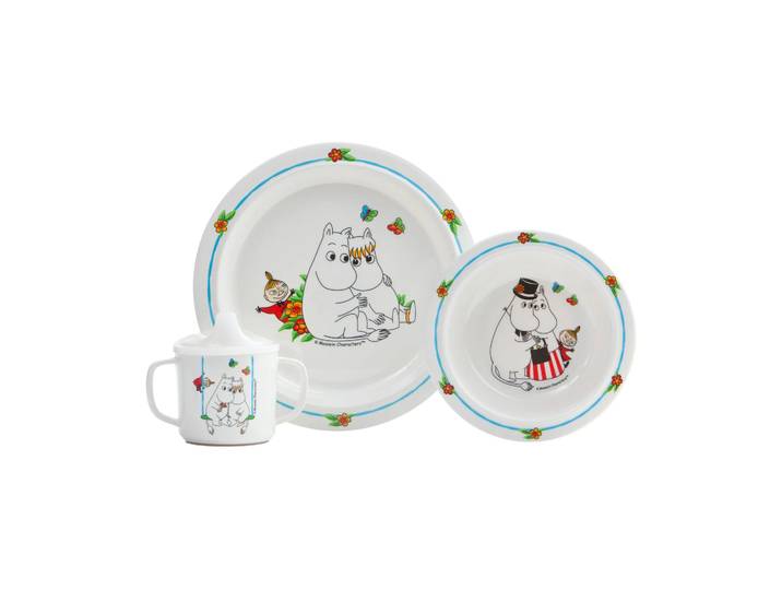 Rätt Start Service pour enfants Moomin, 3 pièces Blanc