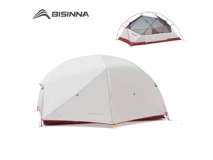 BISINNA Tente de camping ultralégère pour 2 personnes, tente de randonnée imperméable à double couche en nylon 20D 380T pour la randonnée et les voyages avec tapis gratuit