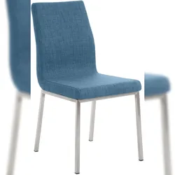 DELUKE Esszimmerstuhl TUTOR - Stoff Blau 40x50x88 cm | Essstühle Esszimmerstühle Küchenstühle Wohnzimmerstühle