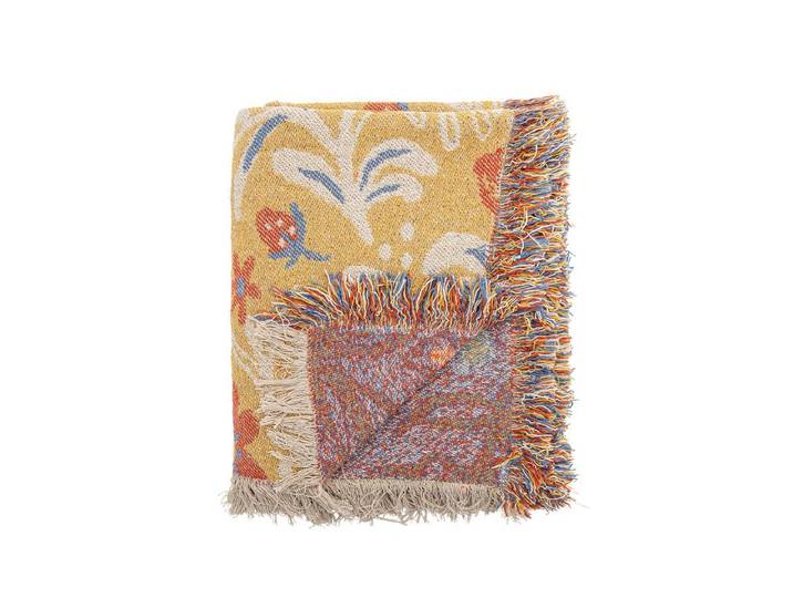 Tagesdecke Floris – Farbenfrohes Blumenmuster aus recycelter Baumwolle - Bunt - Luxusbetten24