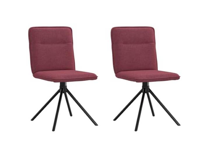 NLQMSU Esszimmerstühle, 2 Stück, Bordeauxrot, Stoff Metall und Sperrholz, Sitz um 360 Grad drehbar, dicker Schaumstoff, Polyestergewebe, Esszimmer, Wohnzimmer