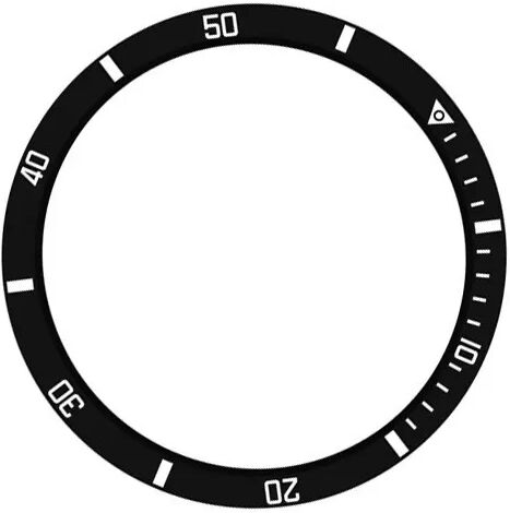 INF Schwarz-weiße 45mm Edelstahl-Lünette kompatibel mit Samsung Watch5 Pro - Speed Time Scale Ring