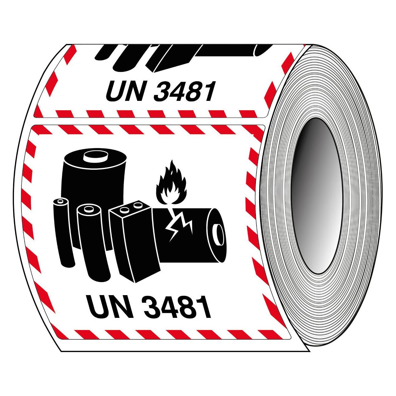 Brady ADR-LBM-UN3481, B-7610, Verpackungsetiketten - Lithiumbatterie-Markierung, Papier, matt, Sch (237813)