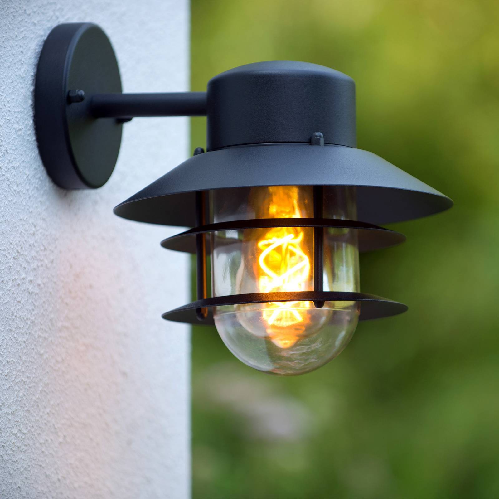 Lucide Outdoor Wall Light Zico, dimmable, Black, Aluminium, Modern, Outdoor Wall Light