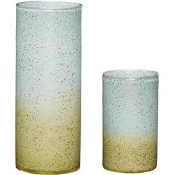 Hübsch, Vase, Shimmer Vase Blau/Braun (2er Set) (2x, 6 l)