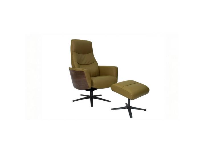 Kawola Relaxsessel Vanitas Grün Leder Relaxfunktion, Olivgrün, Metall, Füllung: Schaumstoff, 75x108x86 cm, Wohnzimmer, Sessel, Relaxsessel