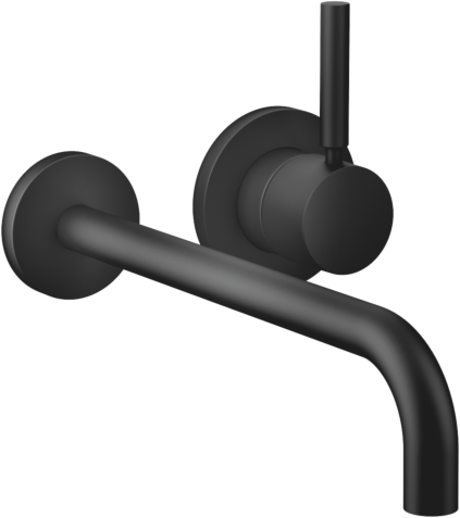 Dornbracht Meta Fertigmontageset 36863660-33 für Wand-Einhandmischer, Biegeradius von 90°, ohne Ablaufgarnitur, schwarz matt