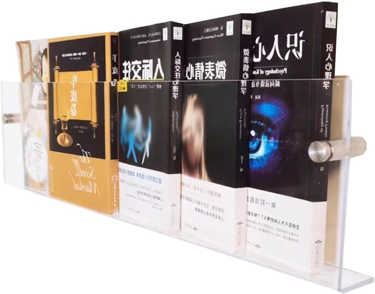 Tijdschriftenhouder Acryl Transparant - Wandrek voor Documenten - 50 cm