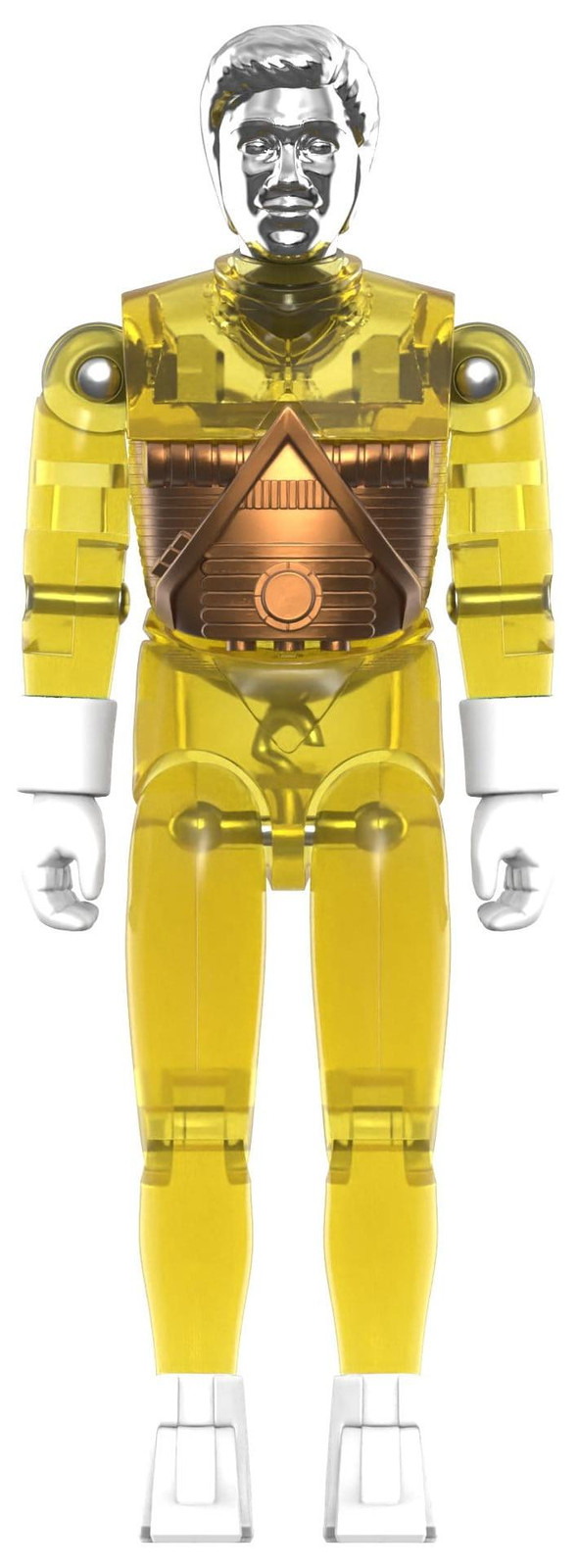 Super7 Micronauts ReAction+ Time Traveler actiefiguur, serie 03, transparant geel, 10 cm