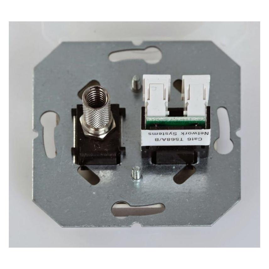 Liregus Socket Epsilon Dat+Tv Wo/F Ch. (ITVKL-1-01E/Ch)