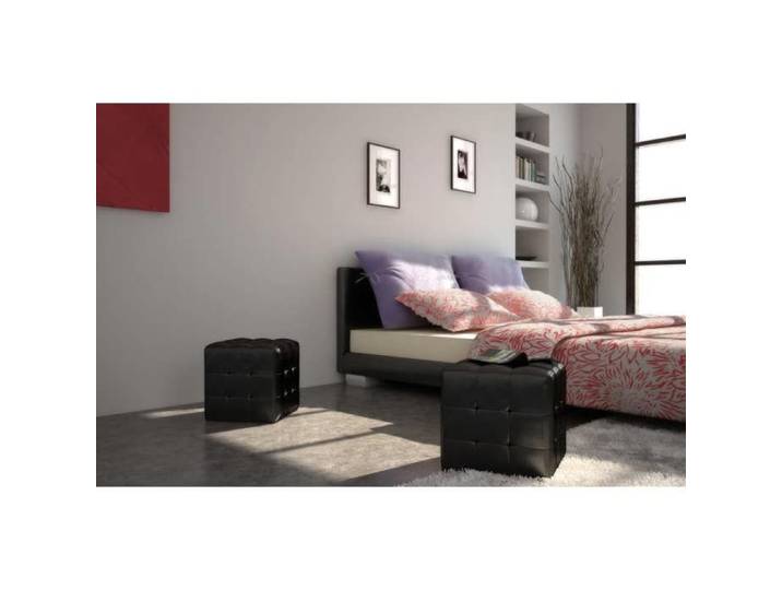 Tables de chevet cube 2 pcs - mango - Noir M1728